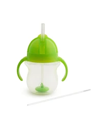 Munchkin Toddler Click Lock Weighted Straw Cup, 7 Ounce, Blue/Green, Pack of 2