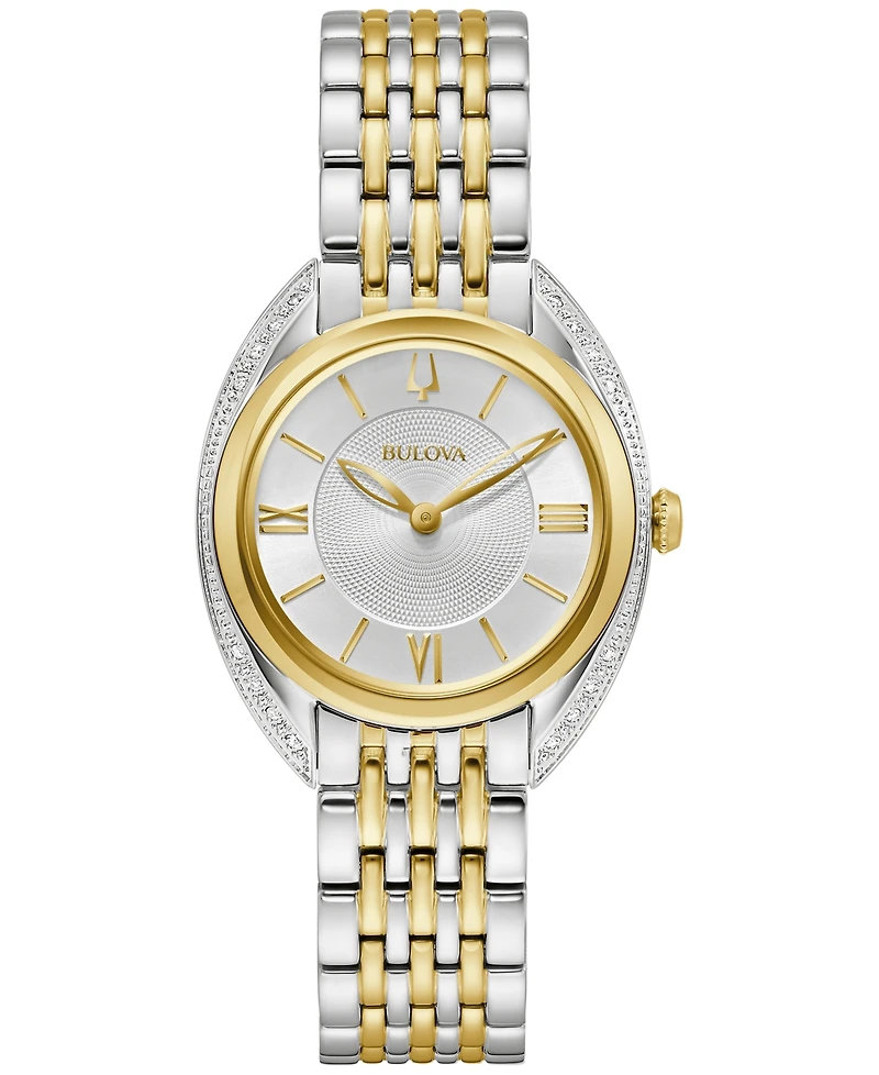 Bulova Women's Classic Two Tone Stainless Steel Bracelet Watch 30mm, A Macy's Exclusive Style