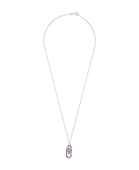 Macy's Citrine, grown Pink Sapphire, Amethyst, grown Blue Sapphire, Peridot and grown White Sapphire Clip Pendant Necklace in Sterling Silver