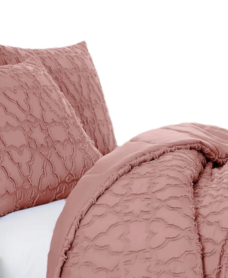 Southshore Fine Linens Stella Clipped Jacquard 3-Pc. Comforter Set