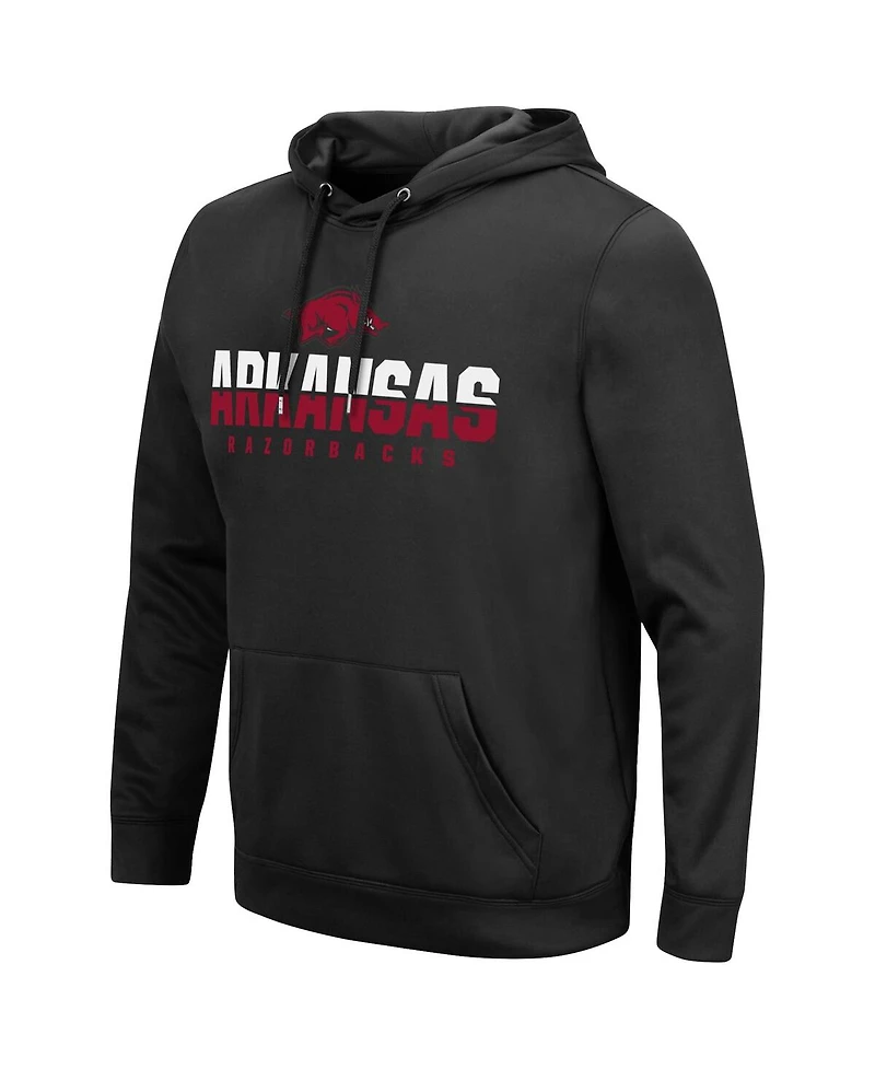 Men's Colosseum Black Arkansas Razorbacks Lantern Pullover Hoodie