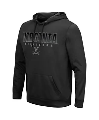 Men's Colosseum Black Virginia Cavaliers Blackout 3.0 Pullover Hoodie