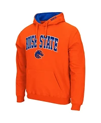 Men's Colosseum Orange Boise State Broncos Arch & Logo 3.0 Pullover Hoodie