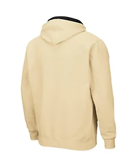 Men's Colosseum Gold Army Black Knights Arch and Logo 3.0 Full-Zip Hoodie