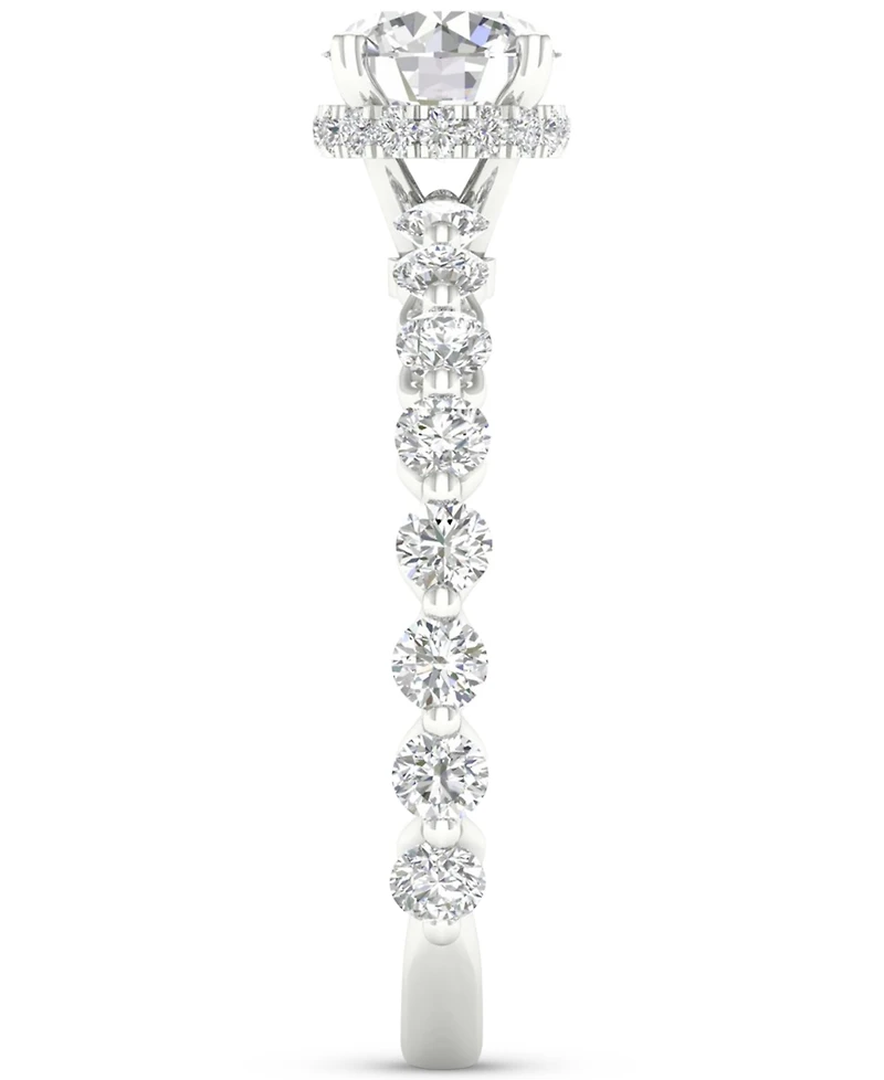 Igi Certified Round Diamond Engagement Ring (1-1/2 ct. t.w.) in Platinum