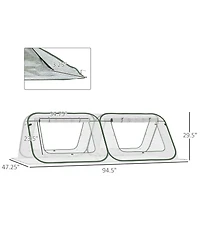 Outsunny Mini Pop Up house with Bag, 95" x 47" x 30"