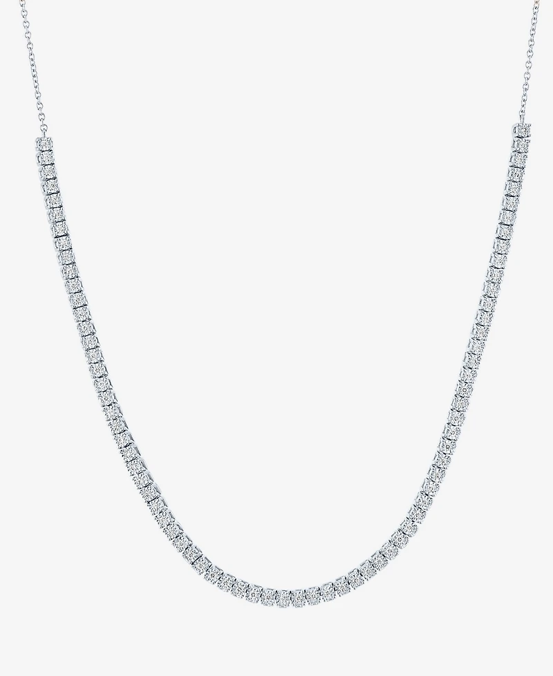 Diamond 18" Tennis Necklace (1/2 ct. t.w.) in Sterling Silver