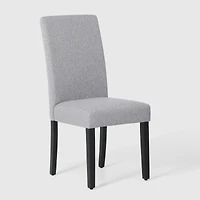 WestinTrends Upholstered Linen Fabric Dining Chair Set of 2
