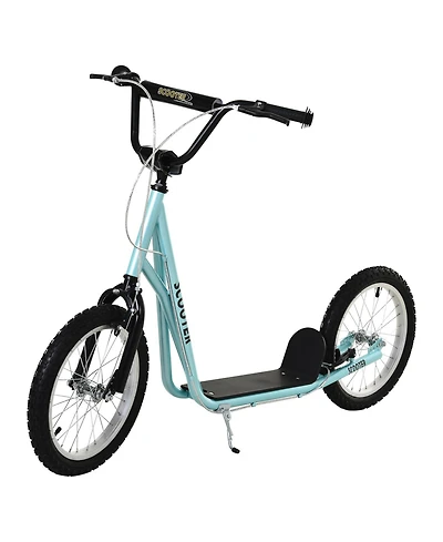 Aosom Kids Scooter Height Adjustable Inflatable Tires Ride On Toy For 5+