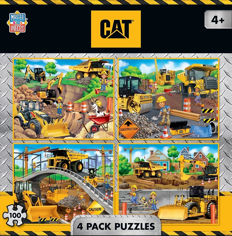 MasterPieces Kids 4-Pack Puzzle Set - Caterpillar 100 Piece Puzzles