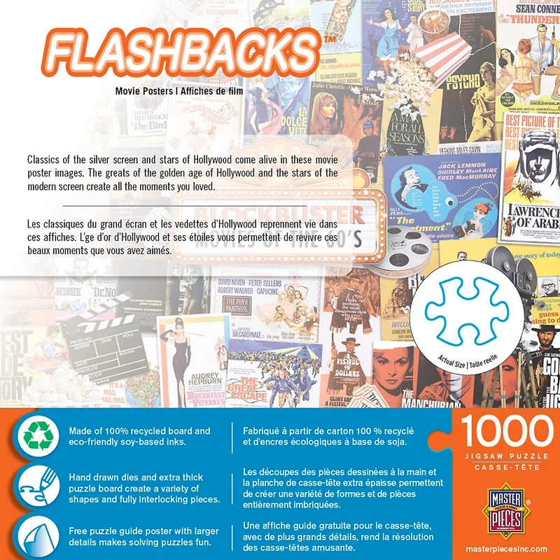 Masterpieces Flashbacks - Movie Posters 1000 Piece Jigsaw Puzzle