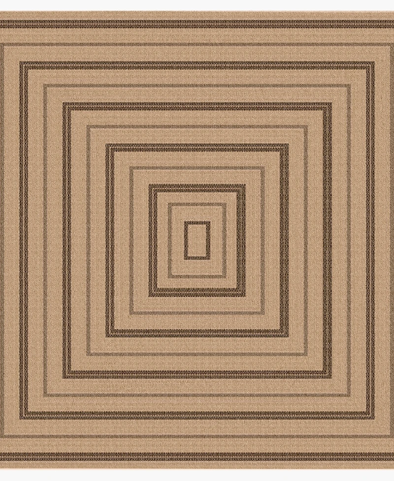 Liora Manne' Sahara Multi Border 7'10" x Square Outdoor Area Rug