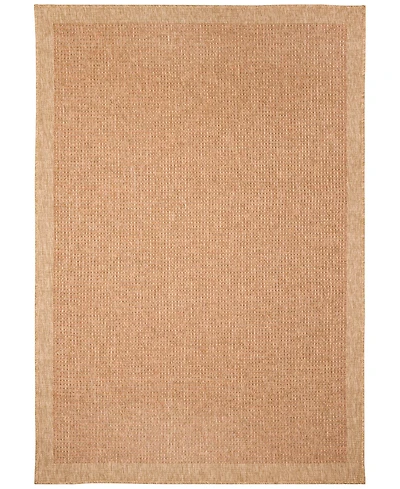 Liora Manne' Sahara Texture Border 7'10" x 9'10" Outdoor Area Rug