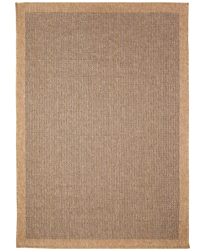 Liora Manne' Sahara Texture Border 7'10" x 9'10" Outdoor Area Rug