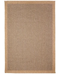 Liora Manne' Sahara Texture Border 7'10" x 9'10" Outdoor Area Rug