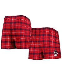 Men's Concepts Sport Red, Navy St. Louis Cardinals Ledger Flannel Boxers