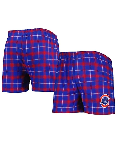 Men's Concepts Sport Royal, Red Chicago Cubs Ledger Flannel Boxers