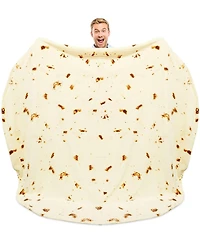 Zulay Kitchen Novelty Throw Tortilla Blanket Flour Tortilla Design - 60 Inches