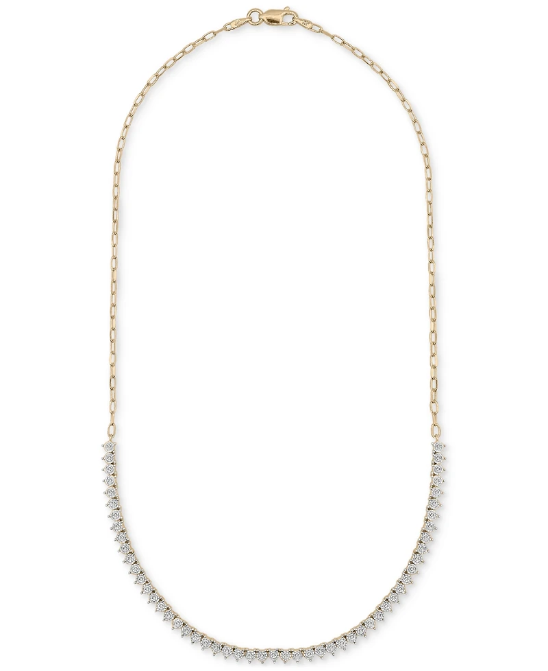 Wrapped Diamond 16" Collar Necklace (1 ct. t.w.), Created for Macy's