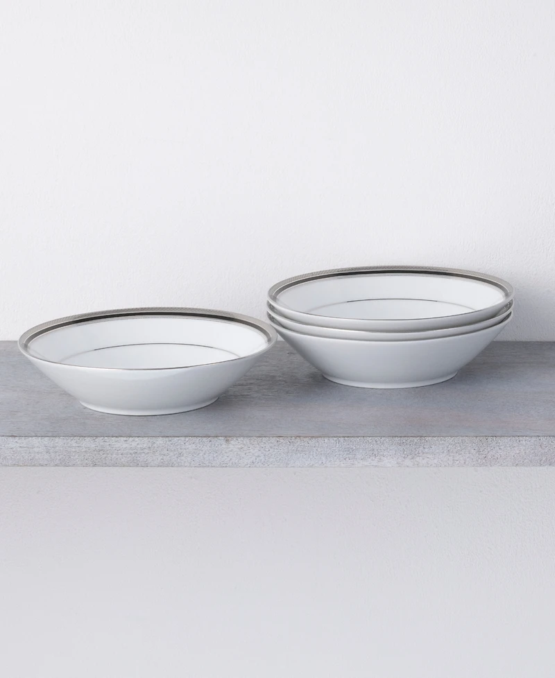 Noritake Austin Platinum Set of 4 Soup Bowls