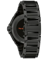 Bulova x Marc Anthony Men's Precisionist Diamond (1/20 ct. t.w.) Black-Tone Stainless Steel Bracelet Watch 43mm