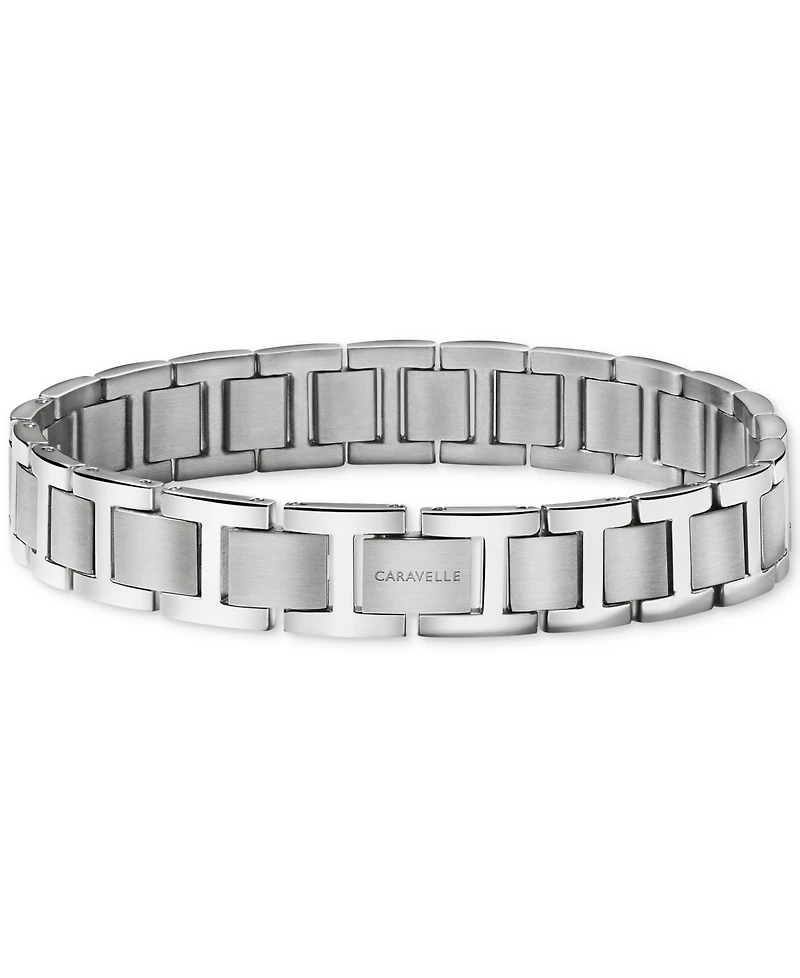 Caravelle designed by Bulova Men's Modern Stainless Steel Bracelet Watch 40mm Gift Set