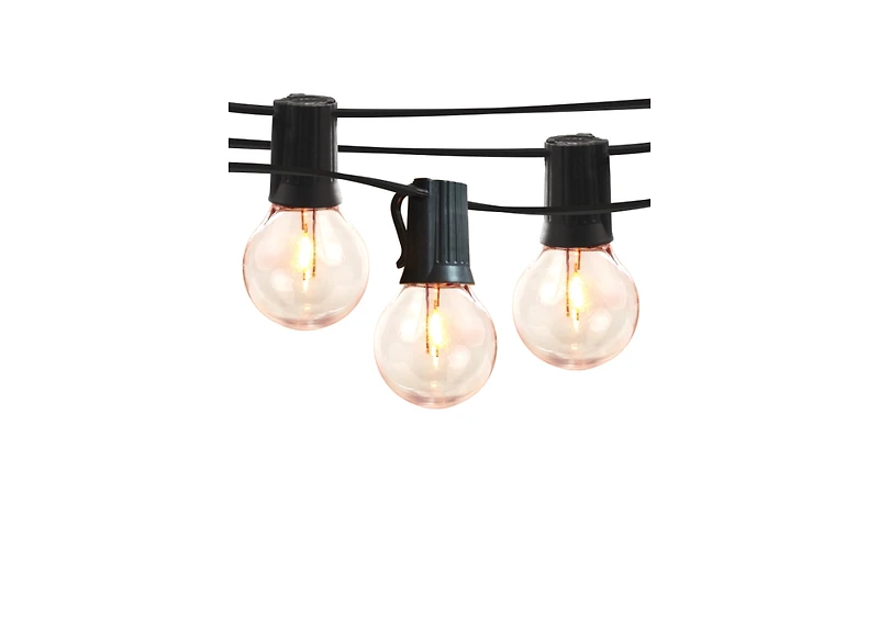 Ambience Pro Solar-Powered Led Thin Wire Globe String Lights with 15 Hooks, Soft White (27 ft.)