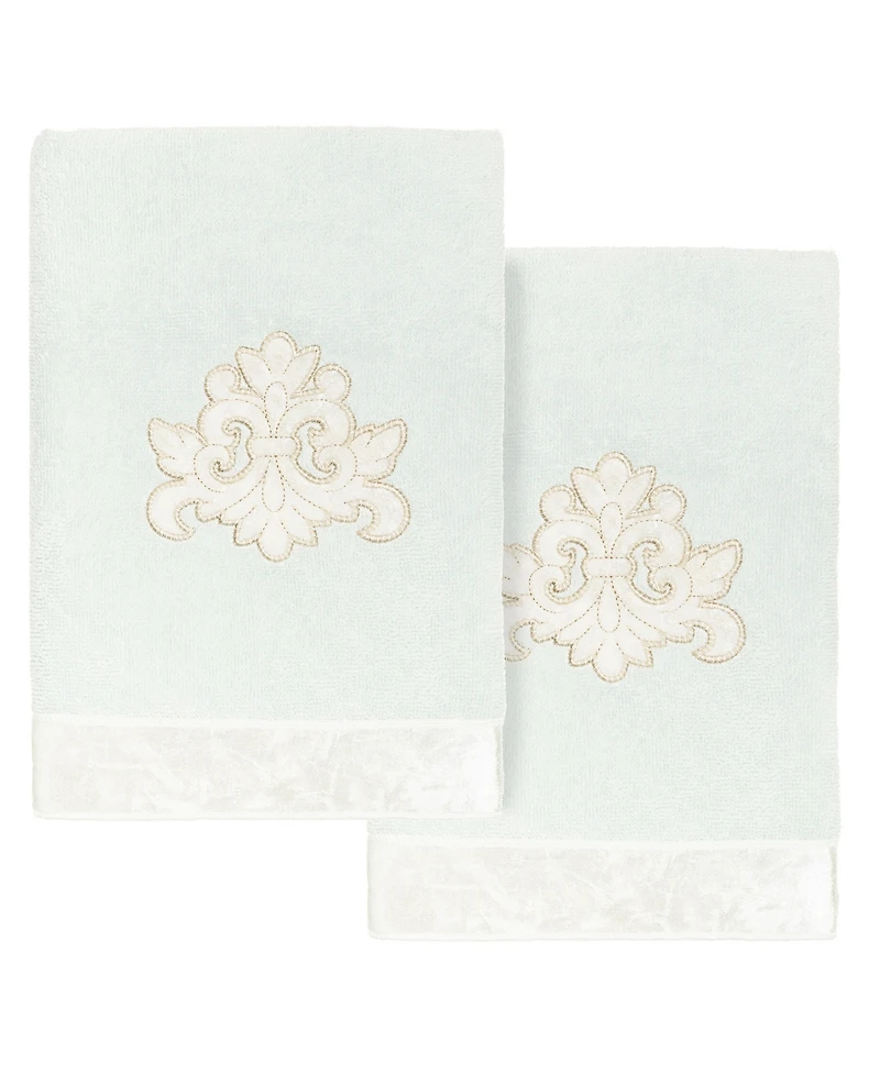 Linum Home Turkish Cotton May Embellished 2-Pc. Hand Towel Set