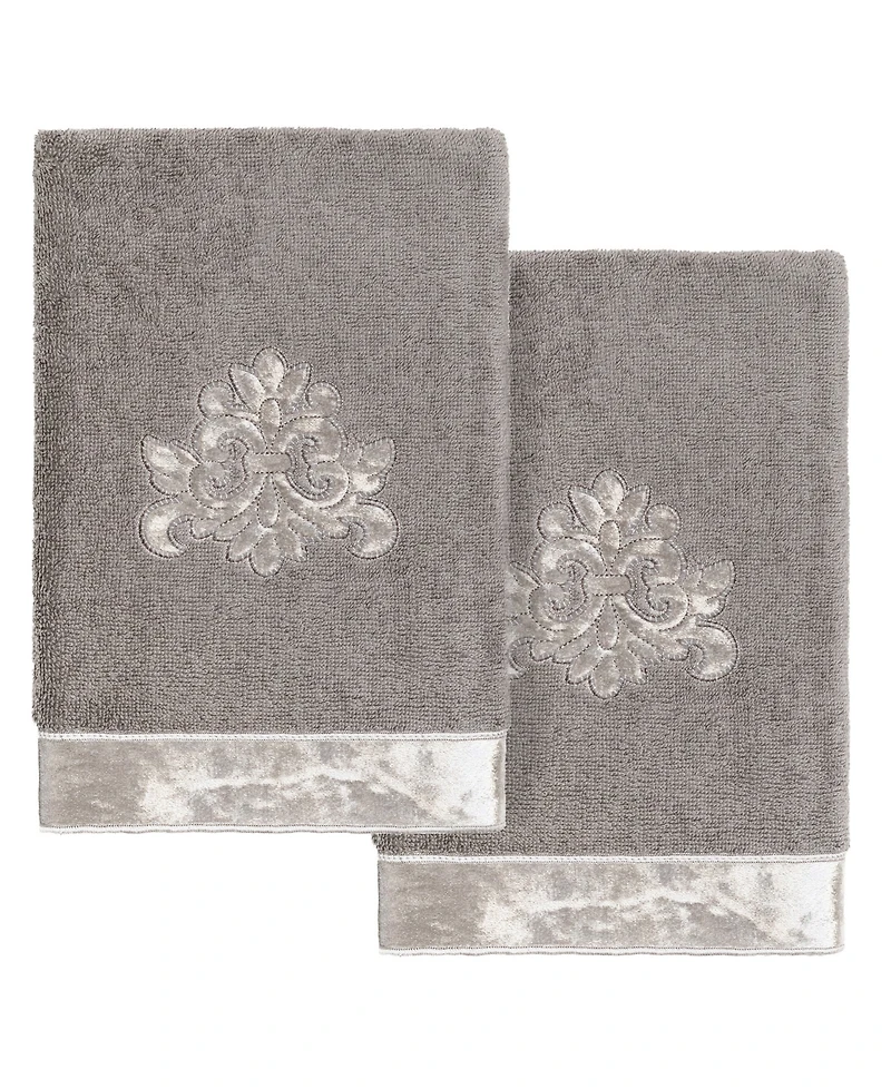 Linum Home Turkish Cotton May Embellished 2-Pc. Hand Towel Set