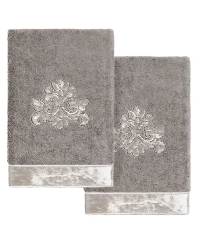 Linum Home Turkish Cotton May Embellished 2-Pc. Hand Towel Set