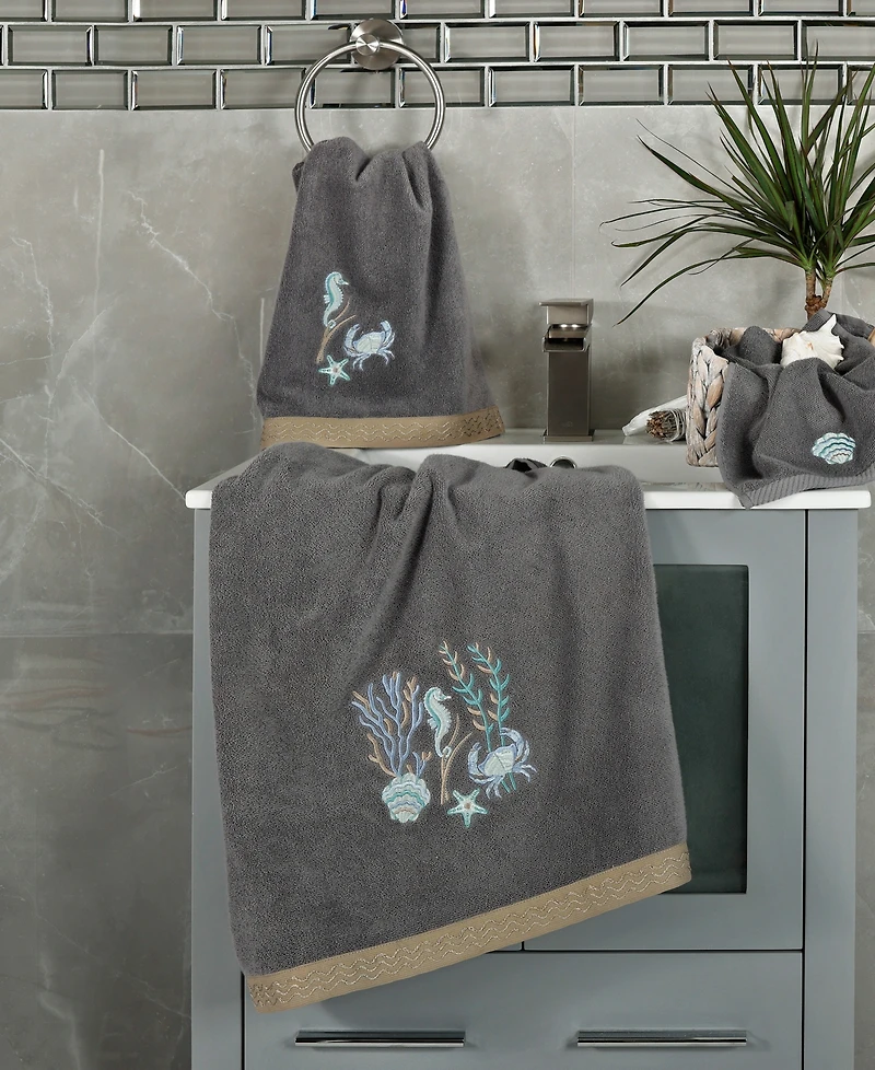 Linum Home Turkish Cotton Aaron Embellished -Pc. Bath Towel Set