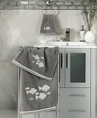 Linum Home Turkish Cotton Figi Embellished -Pc. Bath Towel Set