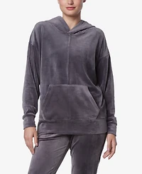 Andrew Marc Sport Women's Long Sleeve Leggings Length Velvet Hoodie
