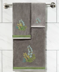 Linum Home Turkish Cotton Botanica Embellished 2-Pc. Hand Towel Set
