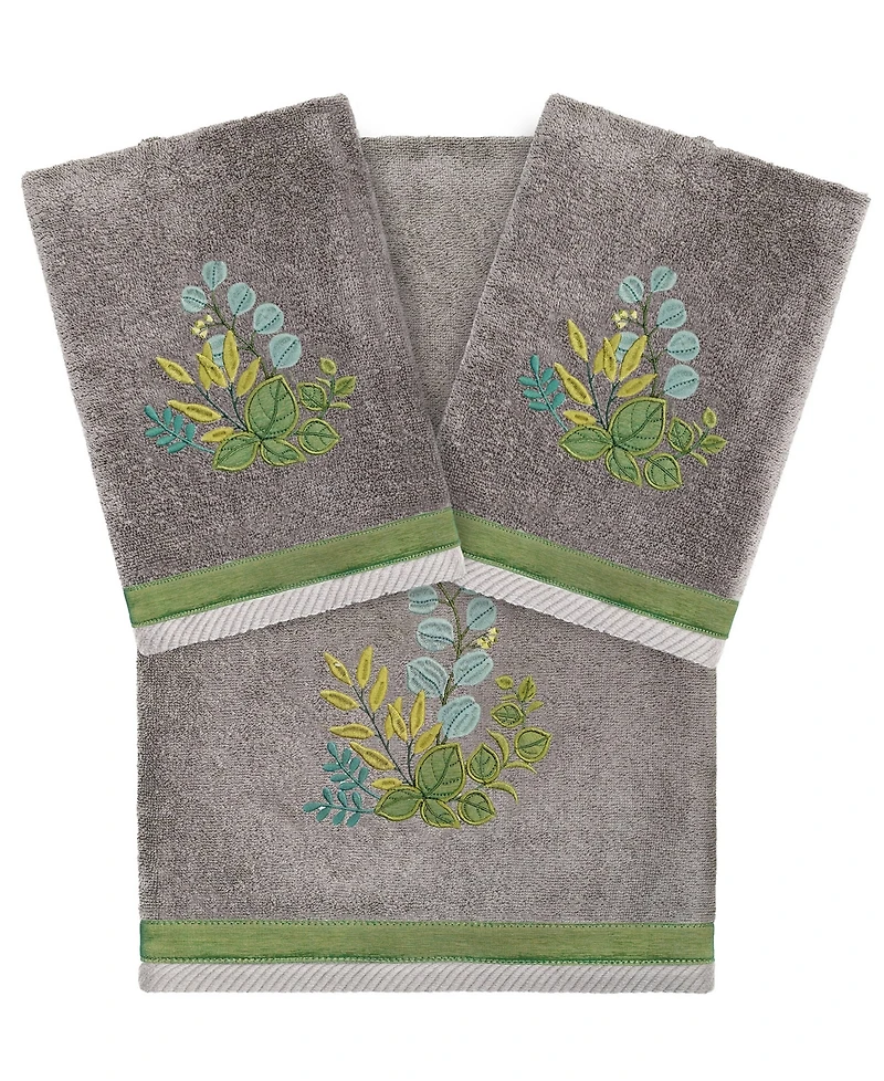 Linum Home Turkish Cotton Botanica Embellished -Pc. Bath Towel Set