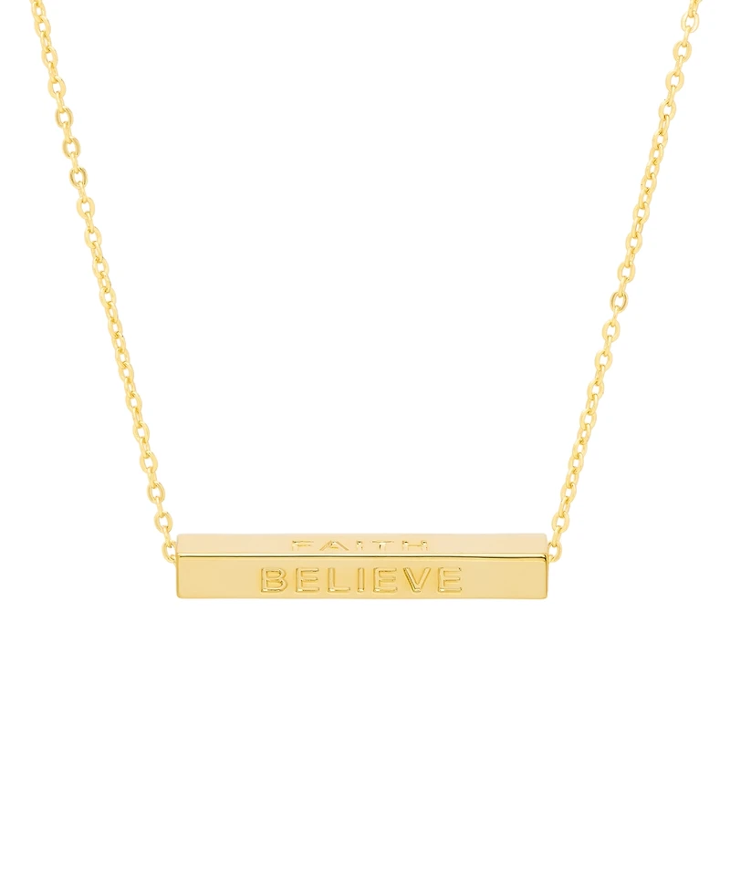 Macy's Gold Plated Love, Faith, Believe, Blessed Necklace