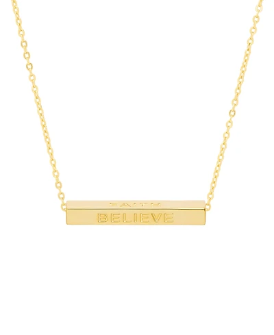 Macy's Gold Plated Love, Faith, Believe, Blessed Necklace