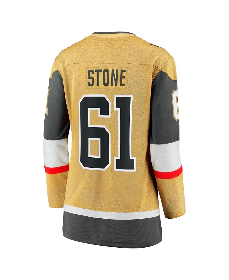 Women's Fanatics Mark Stone Gold Vegas Golden Knights Captain Patch Alternate Premier Breakaway Player Jersey