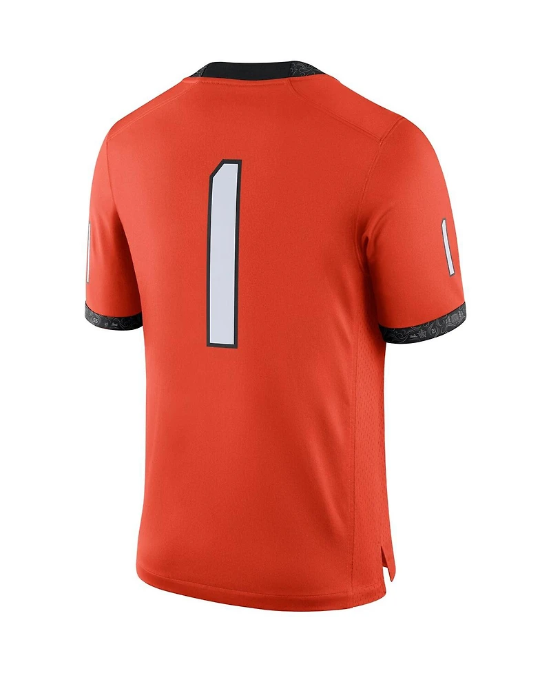 Men's Nike #1 Orange Oklahoma State Cowboys Alternate Game Jersey