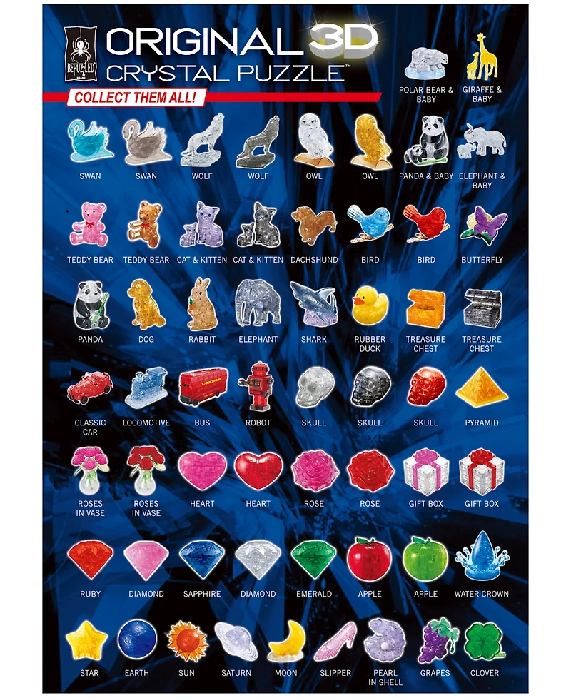 Bepuzzled 3D Crystal Horse Puzzle Set, 101 Pieces