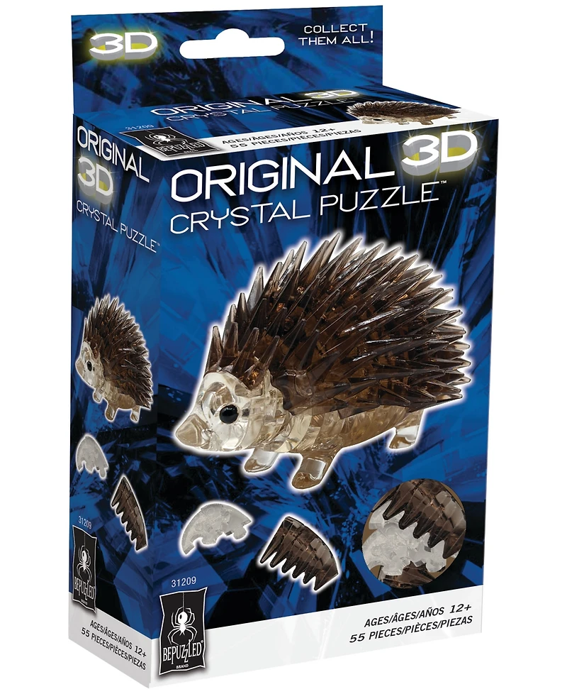 Bepuzzled 3D Crystal Hedgehog Puzzle Set, 55 Pieces