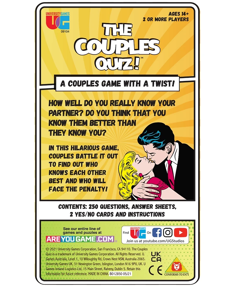 University Games The Couples Quiz Tin Set, 254 Piece