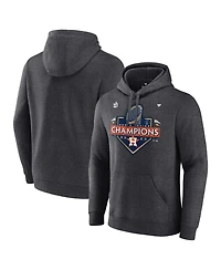 Men's Fanatics Heather Charcoal Houston Astros 2022 World Series Champions Locker Room Pullover Hoodie