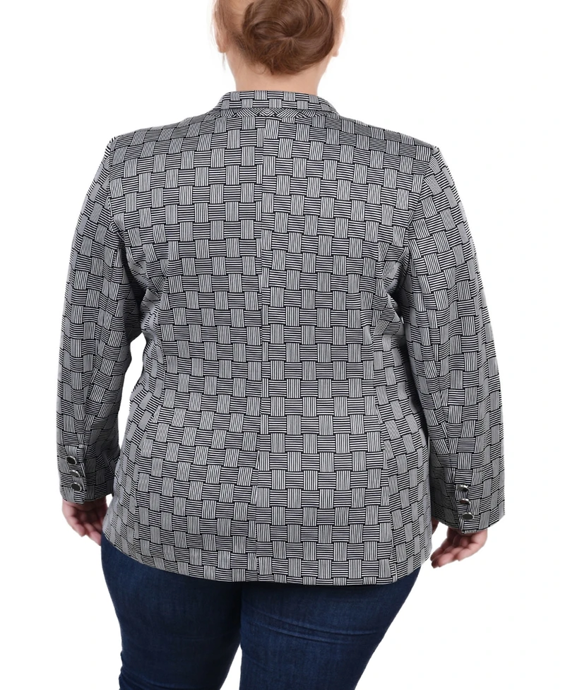 Ny Collection Plus Size Long Sleeve Double Breasted Blazer