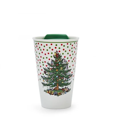 Spode Christmas Tree Polka Dot Travel Mug