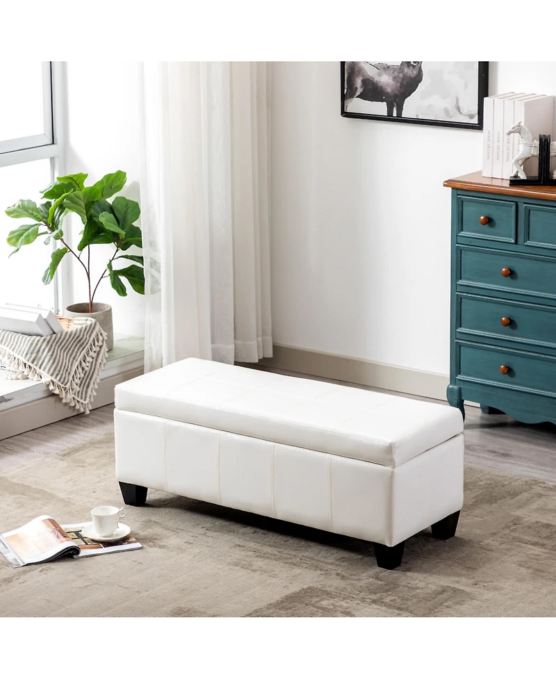 WestinTrends 42" Storage Ottoman Bench for Living Room Bedroom