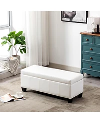 WestinTrends 42" Storage Ottoman Bench for Living Room Bedroom