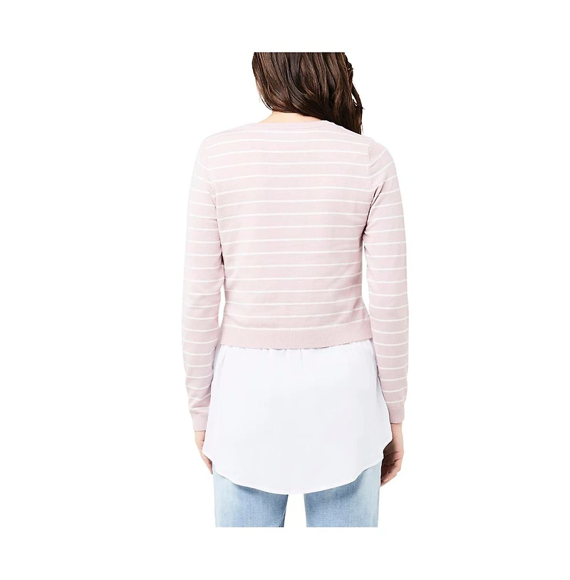 Ripe Maternity Sia Nursing Knit Dusty Pink / White