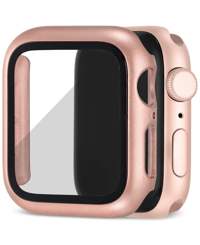 WITHit Rose Gold-Tone Protective Glass with Integrated Protective Case designed for 42mm (Series 1-3 only) Apple Watch