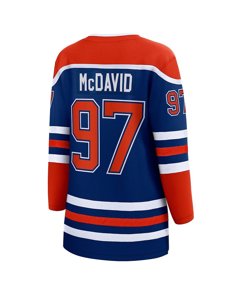 Women's Fanatics Connor McDavid Royal Edmonton Oilers Home Premier Breakaway Player Jersey